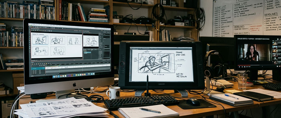 Immagine che mostra l'animatic