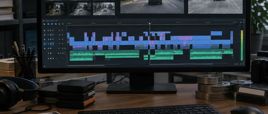 Immagine che mostra la timeline di editing